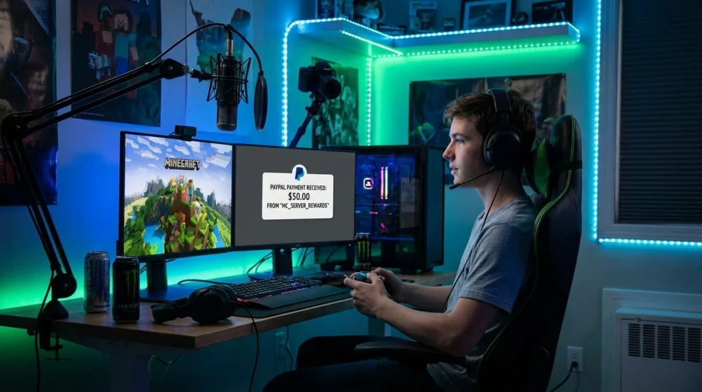 Earn PayPal Playing Minecraft in 2026 (US Guide)